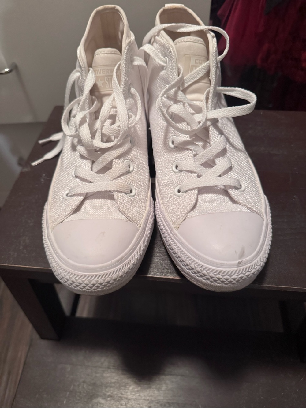 Converse White High Top Canvas Sneakers